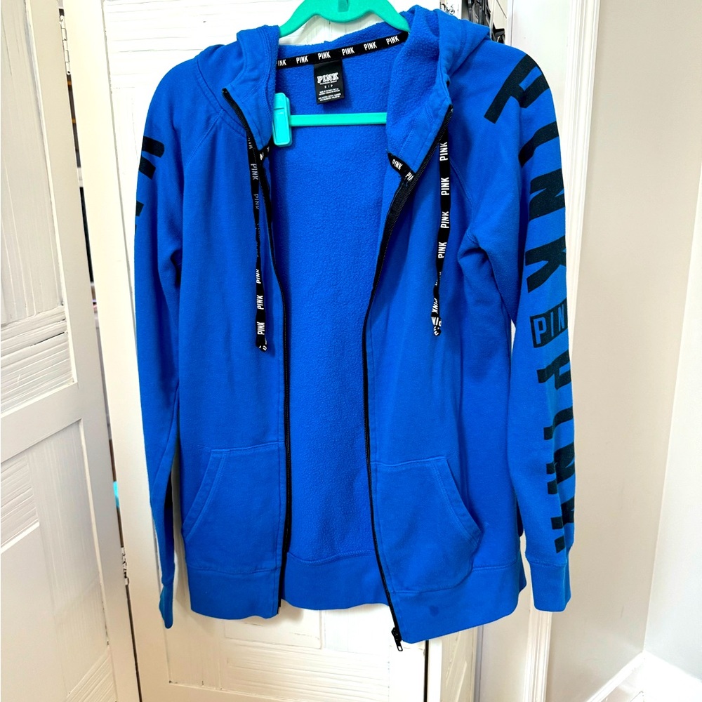 Pink zip up jacket Large